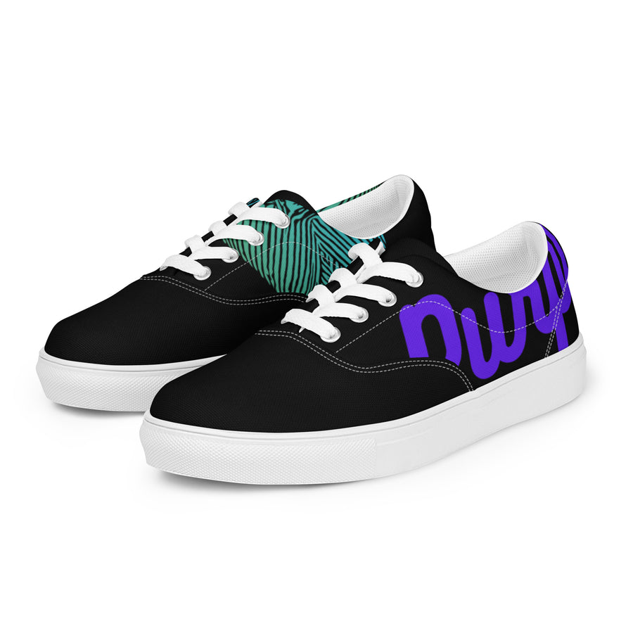Blue Mask Men’s Black Lace-up Canvas Shoes