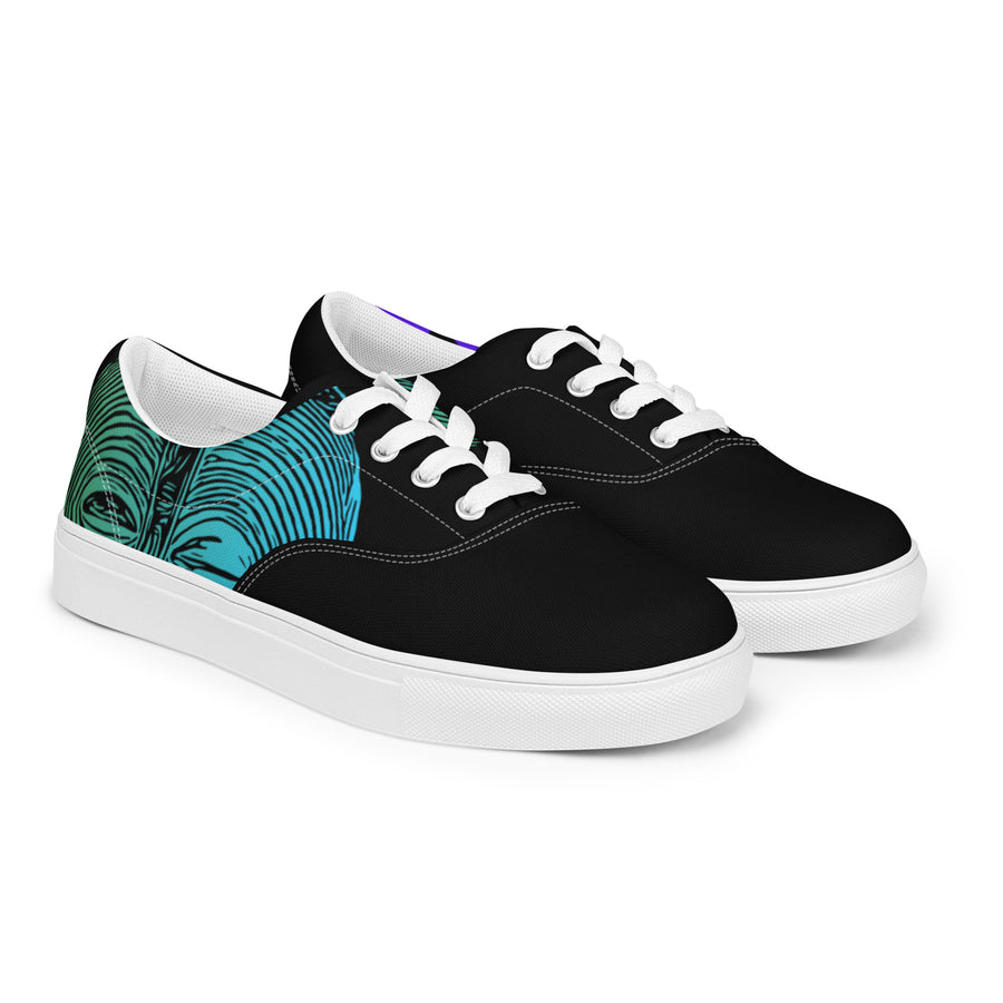 Blue Mask Men’s Black Lace-up Canvas Shoes